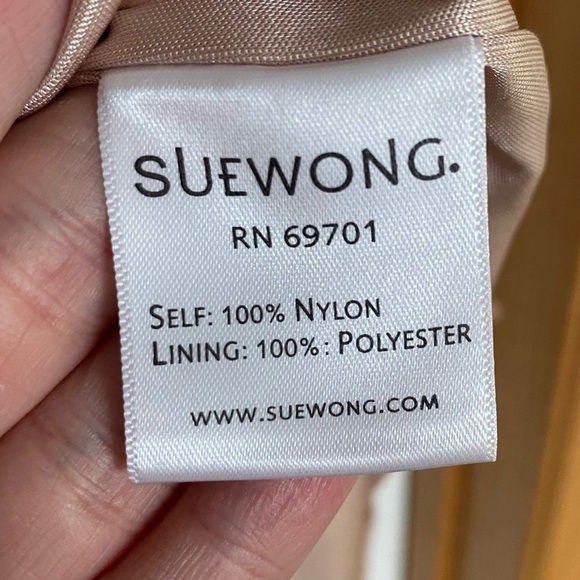 Sue Wong Nocturne Blush Pink Beaded Lace Dress Size 2 - Picture 5 of 12